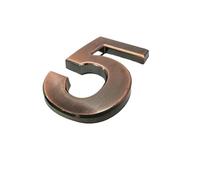 numéros de portail, Autocollant numéro de maison 10 cm, plaque porte en plastique ABS bronze, chiffres d'adresse for appartement, chambre, hôtel(5)
