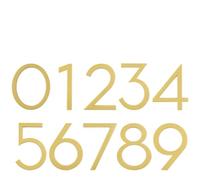 numéros de portail, Numéro de maison flottant 125 mm, 12,7 cm, en alliage zinc noir doré, numéro et étoile, for boîte aux lettres, plaque d'adresse, porte extérieure #0-9(Gold,5)