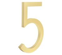 numéros de portail, Numéro de maison flottant extérieur 152 mm, 15,2 cm, plaque d'adresse en métal doré, porte d'appartement, n°0-9(5)
