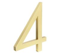numéros de portail, Numéro de maison flottant extérieur 152 mm, 15,2 cm, plaque d'adresse en métal doré, porte d'appartement, n°0-9(4)