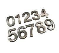 numéros de portail, Numéro de maison moderne 5 cm, plaque autocollante, numéro porte, adresse d'hôtel, chiffres, étiquette en plastique ABS, gris 0-9(6)