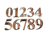 numéros de portail, Numéro de porte maison moderne 7 cm 0-9 3D, plaque signalétique en plastique ABS, rouge, cuivre, bronze(3)