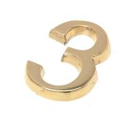 | Numéros de porte autocollants - 0-9 autocollants de numéro de maison - numéros adresse maison - chiffre boite aux lettres exterieure (trois)