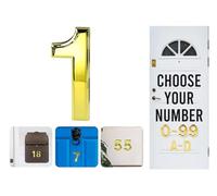Numéros de porte dorés à coller, lettres A, B, C, D, 7,6 cm, pour portes, boîtes aux lettres, chambres d'hôtel (1)