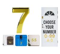 Numéros de porte dorés à coller, lettres A, B, C, D, 7,6 cm, pour portes, boîtes aux lettres, chambres d'hôtel (7)