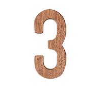 Numéros de porte en lettres numériques, 1 pièce 8 cm, décoration numérique noyer noir, numéro maison bois massif, style nordique, murale personnalisée(3)