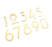 Numéros de porte en lettres numériques, 1 pièce, chiffres laiton, décoration murale/plaque, 60 mm, style rétro, métal, for chambres d'hôtel/dortoir, autocollants(Gold,Number 4)