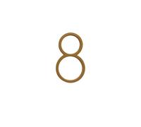Numéros de porte en métal, 5 pouces 125 mm adresse grande moderne or noir argent signalisation flottante chiffres extérieurs boîte aux lettres signe numéros de porte d'entrée(Z125No.8)