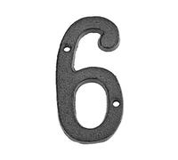 Numéros de porte en métal, Numéros numériques rétro en métal 3D en fonte for maison, plaque de porte, décoration murale de café, cour, panneau créatif, numéros de porte d'entrée(6)