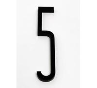 Numéros de porte numériques avec lettres l'alphabet, 1 pièce Shu 0-9, numéro maison moderne en plastique 3D, 8 cm, noir, plaque d'adresse numérique extérieure, autocollant for hôtel(Number 5)