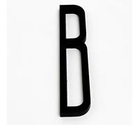 Numéros de porte numériques avec lettres l'alphabet, 1 pièce Shu 0-9, numéro maison moderne en plastique 3D, 8 cm, noir, plaque d'adresse numérique extérieure, autocollant for hôtel(Letter B)