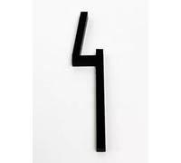 Numéros de porte numériques avec lettres l'alphabet, 1 pièce Shu 0-9, numéro maison moderne en plastique 3D, 8 cm, noir, plaque d'adresse numérique extérieure, autocollant for hôtel(Number 4)