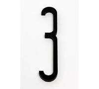 Numéros de porte numériques avec lettres l'alphabet, 1 pièce Shu 0-9, numéro maison moderne en plastique 3D, 8 cm, noir, plaque d'adresse numérique extérieure, autocollant for hôtel(Number 3)