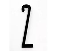 Numéros de porte numériques avec lettres l'alphabet, 1 pièce Shu 0-9, numéro maison moderne en plastique 3D, 8 cm, noir, plaque d'adresse numérique extérieure, autocollant for hôtel(Number 2)