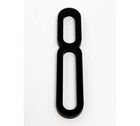 Numéros de porte numériques avec lettres l'alphabet, 1 pièce Shu 0-9, numéro maison moderne en plastique 3D, 8 cm, noir, plaque d'adresse numérique extérieure, autocollant for hôtel(Number 8)