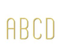 Numéros de porte numériques en laiton, 1 lettre dorée 6/8/10 cm (A à Z), décoration murale faire soi-même for maison ou chambre d'hôtel(Letter O,8cm)