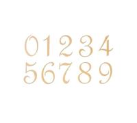 Numéros de porte numériques en laiton doré, 1 pièce, 5 cm, chiffres 0 à 9 (A Z), style rétro villa/hôtel. Décoration murale faire soi-même(Number 0)