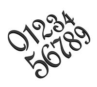 Numéros de porte numériques en lettres, chiffres d'adresse acrylique noir à faire soi-même, plaque 7 cm for villa, hôtel, dortoir, bureau, armoire, 1 pièce(Number0)