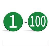 Numéros de porte numériques en lettres l'alphabet, plaque numérotée acrylique 5 cm, chiffres 1 à 100 autocollants for la décoration fêtes(Green 1100)