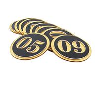 Numéros de porte numériques en lettres, plaque numérique dorée acrylique, autocollant numéroté, numéro série, poteau for maison ou bureau(Black+gold,11 20-5X5CM)