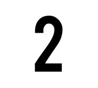 Numéros de porte numériques en lettres, style japonais, chiffres noirs relief, MDF, for la maison, les chambres d'hôtel ou comme décoration murale, 6 x 3 cm(Number 2)