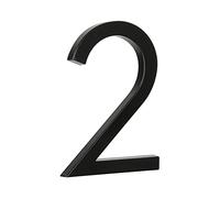 Numéros de porte, Numéro de maison flottant en alliage zinc noir, 5 pouces, une pièce, avec chiffres 0 à 9 et étoile(2)