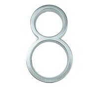 Numéros de porte, Numéros de maison en alliage Zinc, argent, paquet 5 pouces 10 chiffres 0-9, signe d'adresse extérieure(8)