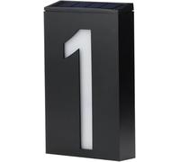 Numéros De Porte Numéros De Maison pour L’extérieur Numéro De Maison Plaque De Porte à énergie Solaire Plaque D’adresse Numéro De Maison Lumières De Porche Extérie, 1