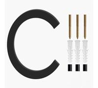 Numéros de porte, Plaque D'immatriculation Acrylique 125mm Noir Avec Chiffres Et Lettres(C)