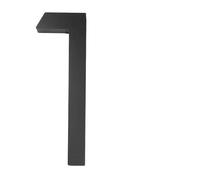 Numéros de rue en métal, 1 numéro de maison flottant, lettres modernes de l'alphabet de porte, numéros 3D noirs extérieurs for la maison, plaques de numéro de porte d'adresse for numéros de porte d'en