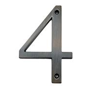 Numéros de rue en métal, Numéro de maison en bronze vieilli 101 mm Numéro d'adresse de porte de maison Chiffres en alliage de zinc Vis montée Grande plaque d'adresse de porte # 0-9 Numéros de porte d'