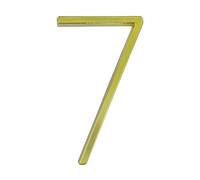 Numéros de rue en métal, Numéro de maison flottant moderne doré de 125 mm en laiton satiné for porte de maison, plaques de signalisation numériques extérieures, 5 pouces, numéros de porte d'entrée n°