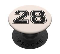 Numéros de Sport Vintage 28 Vingt-Huit PopSockets PopGrip Adhésif
