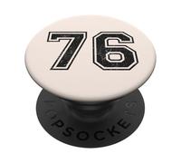 Numéros de Sport Vintage 76 Soixante-Seize PopSockets PopGrip Adhésif