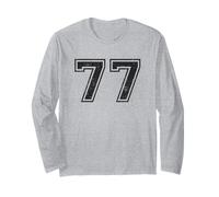 Numéros de Sport Vintage 77 Soixante-dix-Sept Manche Longue