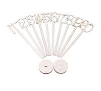 Numéros de table 10 pièces/lot Fournitures de mariage Porte-table Numéro de table Carte de chiffre Décoration de siège numérique Porte-numéros de table (couleur : numéro 11 à 20, taille : S)