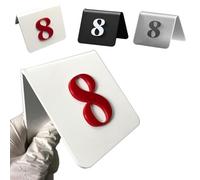 Numéros de table 3D 1-10/20/30/40/50 en acrylique - Numéros de table de restaurant - Plaque d'immatriculation - Double face - Numéros de mariage - Pour banquets de fête, panneaux de table, cartes