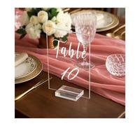 Numéros de Table 4x6 Inch Wedding Table Number with Printed on The Base, Suitable for Weddings(10pcs)