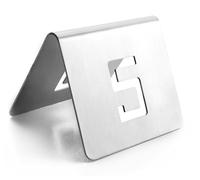 Numéros de table - 6 x 5 cm, lot de 12, fabriqués en acier inoxydable.