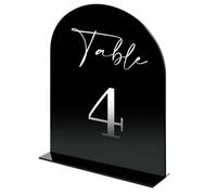 Numéros de Table Acrylic Digital Table Label, Wedding Number, Diy Personalized Seat(Black L,Number 1-20)