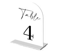 Numéros de Table Acrylic Digital Table Label, Wedding Number, Diy Personalized Seat(White L,Number 1-20)