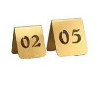 Numéros de Table ajourés en acier inoxydable, 5 pièces, panneau bureau, support métal, plaques d'immatriculation, signes siège d'hôtel, Restaurant, café, Bar Pour Mariages, Restaurants(11 to 15,6x5cm)