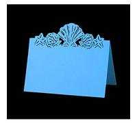 Numéros de table, cartes numérotées, marque-places, 100pcs carte de place de table nom creuse carte de tente coquille étoile de mer à motifs carte de siège pliée for bouquet décoration de fête de mari