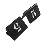 Numéros de Table de Mariage En Acrylique 1 À 50 En Forme de Tente Marque-Places Double Face En Alumiet Acrylique Empilables/Black/1 To 30