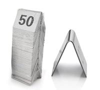 Numéros de Table de Restaurant Chevalets De Table Numérotés en acier inoxydable de 1 à 100, Porte-places Table Numéro Signe pour mariages, restaurants, cafés, fêtes, banquets, 5 x 5 cm(1-50 (5x4cm))