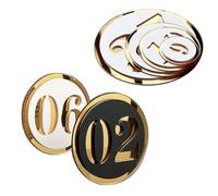 Numéros de table de restaurant de 1 à 100, étiquettes rondes en acrylique, étiquettes numérotées, plaque d'immatriculation étanche, parfaites pour restaurant, café, banquet, mariage, plaque