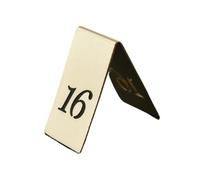 Numéros de Table debout Double face creux, 5 pièces, plaques signalisation bureau, Restaurant, café, Bar, marqueur en laiton, carte siège réservée(16)