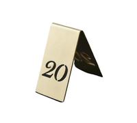 Numéros de Table debout Double face creux, 5 pièces, plaques signalisation bureau, Restaurant, café, Bar, marqueur en laiton, carte siège réservée(20)
