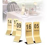Numéros De Table Double Face, Table Numéro Signe En Acier Inoxydable, 1-10, 1-20, Cartes De Restaurant, Signes Numériques Pour Mariage, Fête, Événements Ou Restauration(1-20)