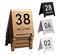 Numéros De Table Empilables, Cartes De Numéro De Table De Tente En Acrylique, 1-20 1-50 1-100 Cartons De Placement Double Face, Pour Fête De Mariage Banquets Cafés Restaurants(Gold,1-50)